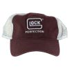 GLOCK, Cap, Mesh Hat, One Size Fits Most, Maroon, Cotton, Snap Back