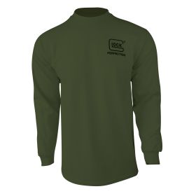 GLOCK, OEM Born in Austria, Long Sleeve T-Shirt, 3X-Large, Olive Drab Green