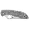 Spyderco, Spyderco, Delica4 Knife, Circle Thumb Hole/Pocket Clip, Grey FRN