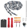 55in 68 Sharp Teeth Hand Rope Chainsaw Kit Blades on Both Side High Tree Limb Rope Saw with 196in Ropes Folding Pocket Chainsaw Carabiner Glove Wood C