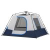 4-Person Instant Cabin Tent with LED Lighted Hub