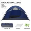 4-Person Dome Camping Tent with Removable Rain Fly & Carrying Bag;  Waterproof & Windproof;  for Camping;  Hiking;  Traveling