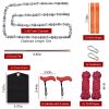 55in 68 Sharp Teeth Hand Rope Chainsaw Kit Blades on Both Side High Tree Limb Rope Saw with 196in Ropes Folding Pocket Chainsaw Carabiner Glove Wood C