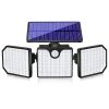 230 LED Ultra Bright Solar Wall Lights; Waterproof Rotatable Motion Sensor Light For Outdoor Porch Yard Wall